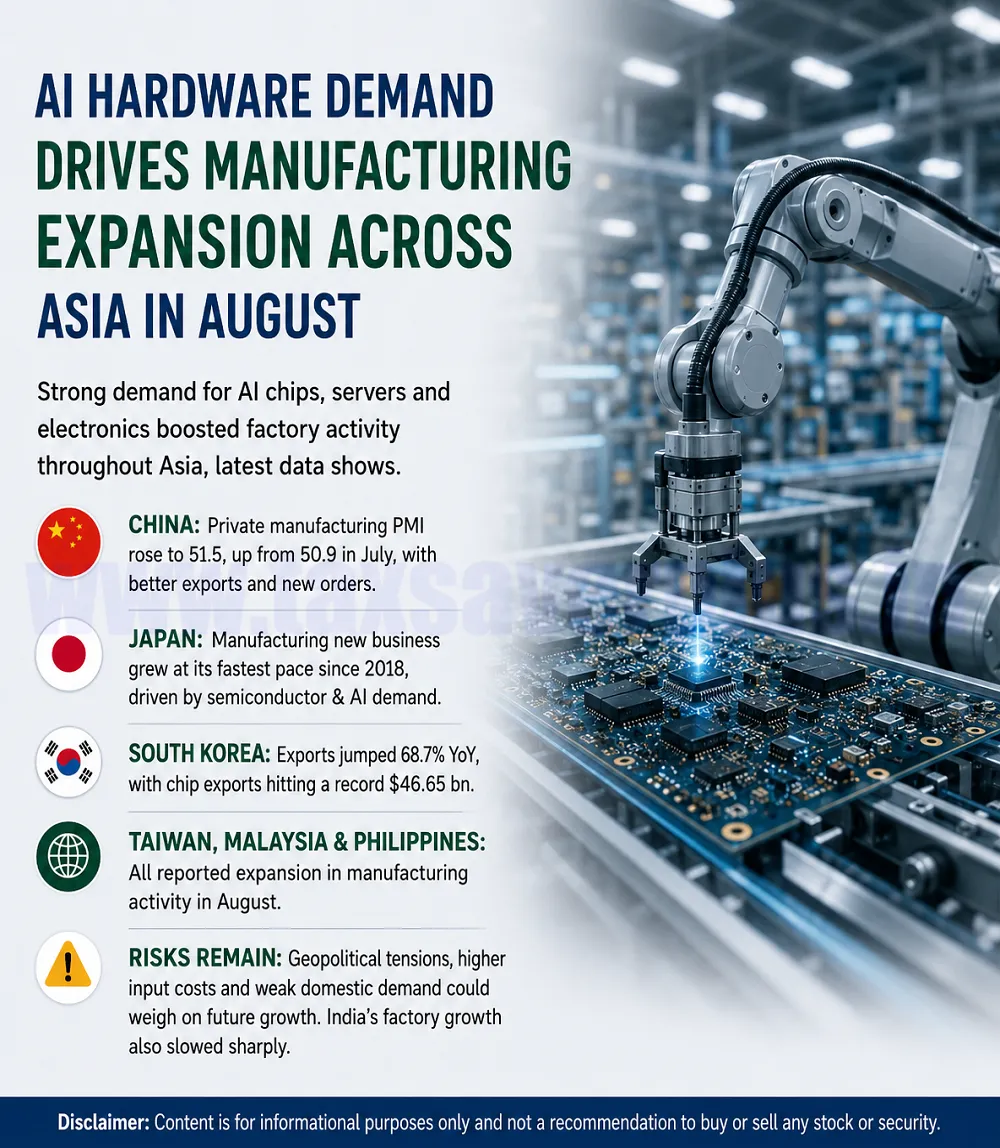 AI hardware demand drives manufacturing expansion across ASIA in August | Expert+ | Tax Saver Plus